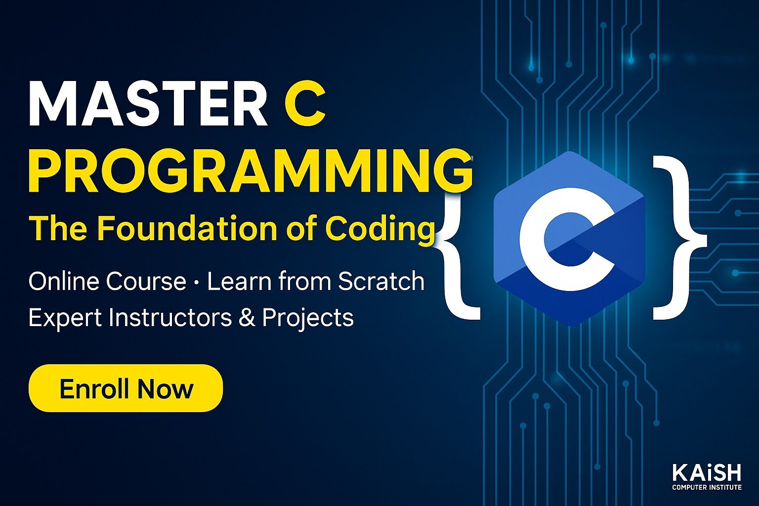 Best C Programming Course in Lucknow – Learn C Language with Practical Training at Kaish Computer Institute