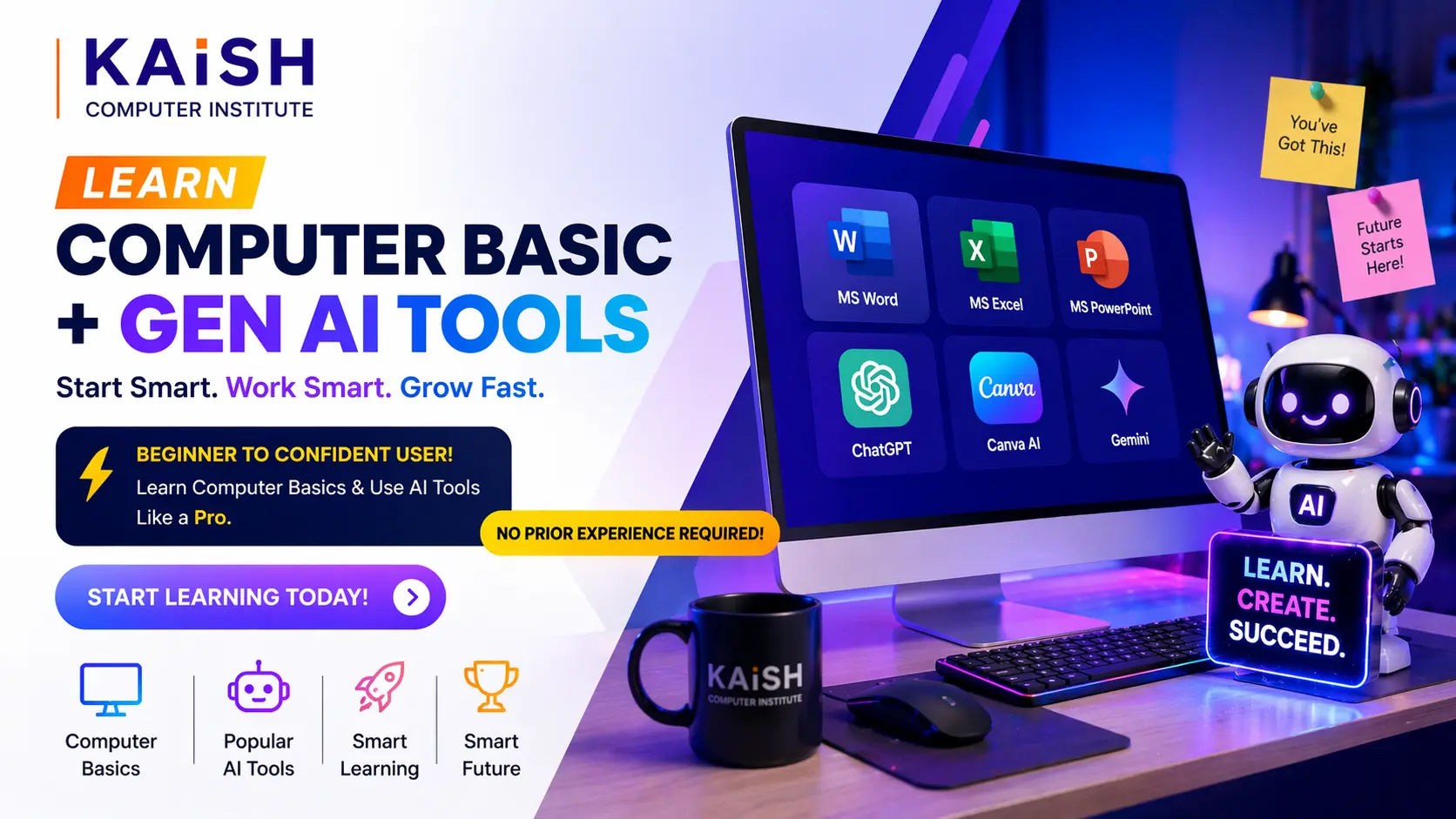 Computer basic course with AI tools in Lucknow