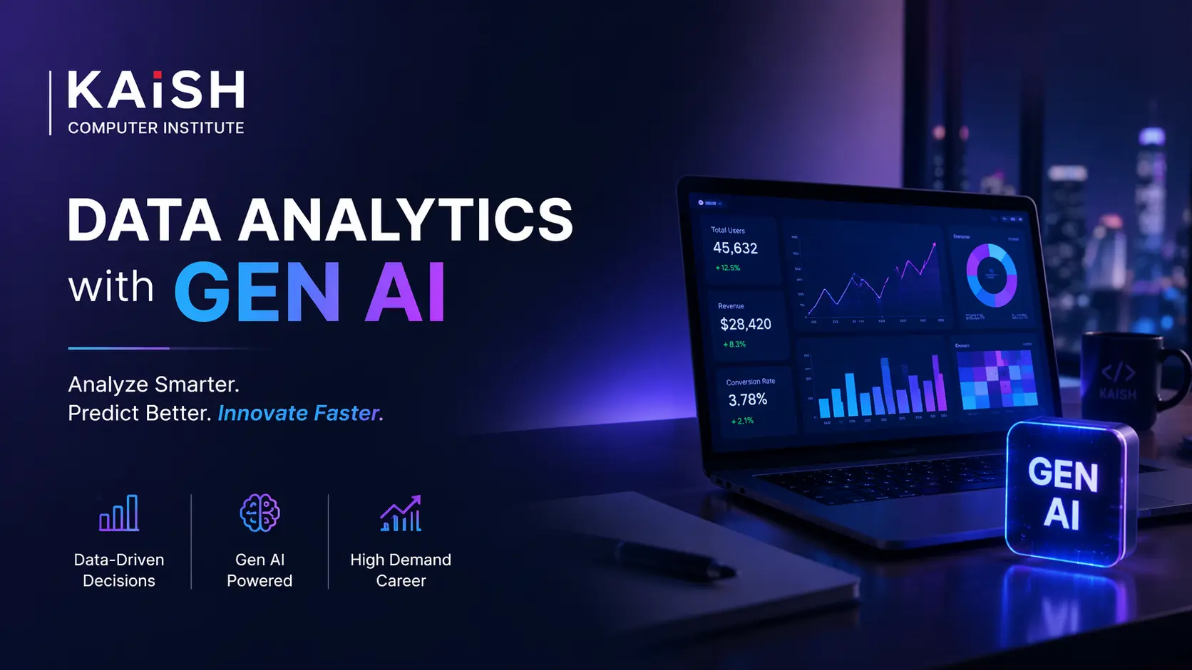 Data Analytics with Gen AI course in Lucknow at Kaish Computer Institute