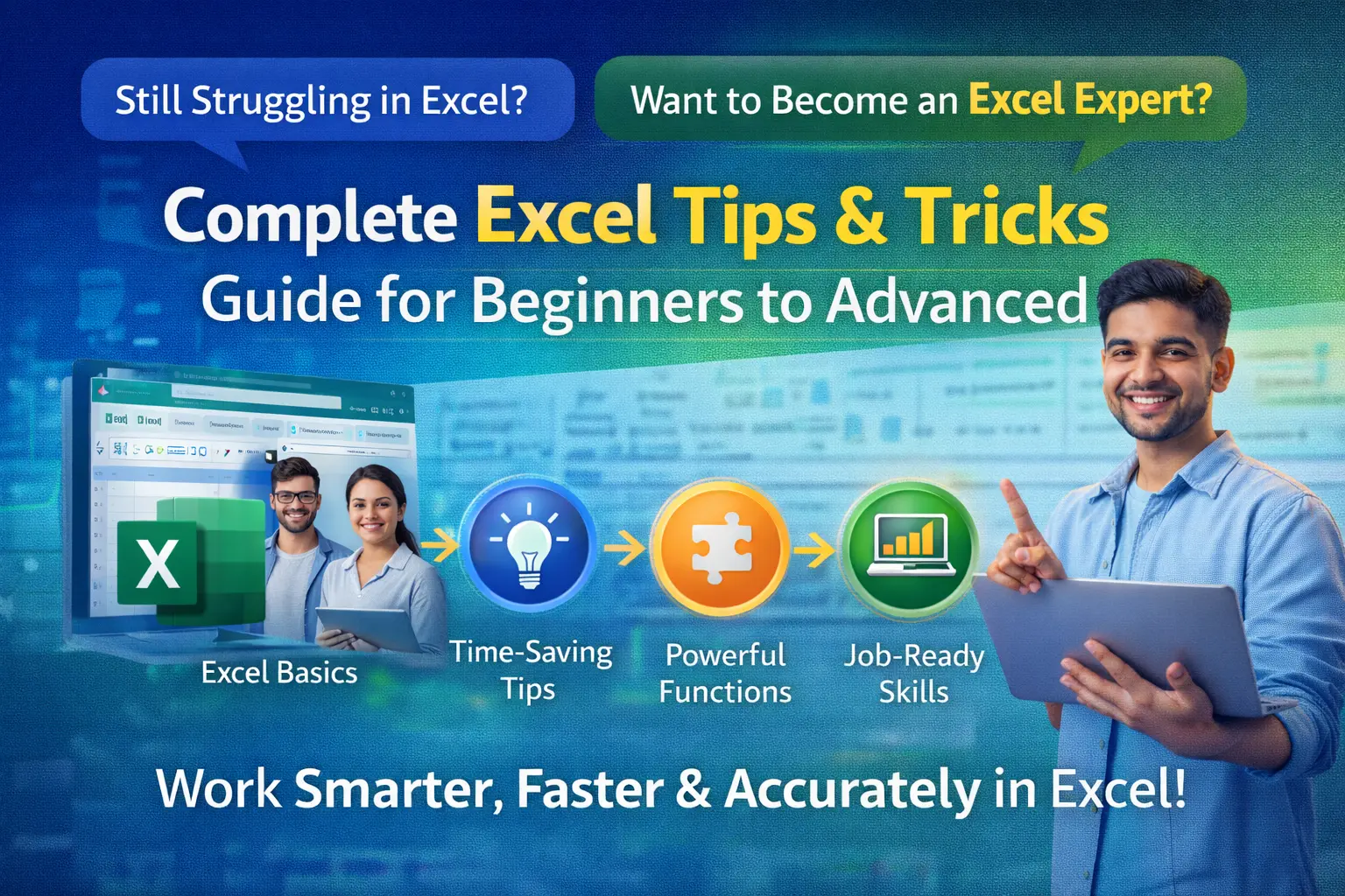 Complete Excel tips and tricks guide for beginners to advanced users