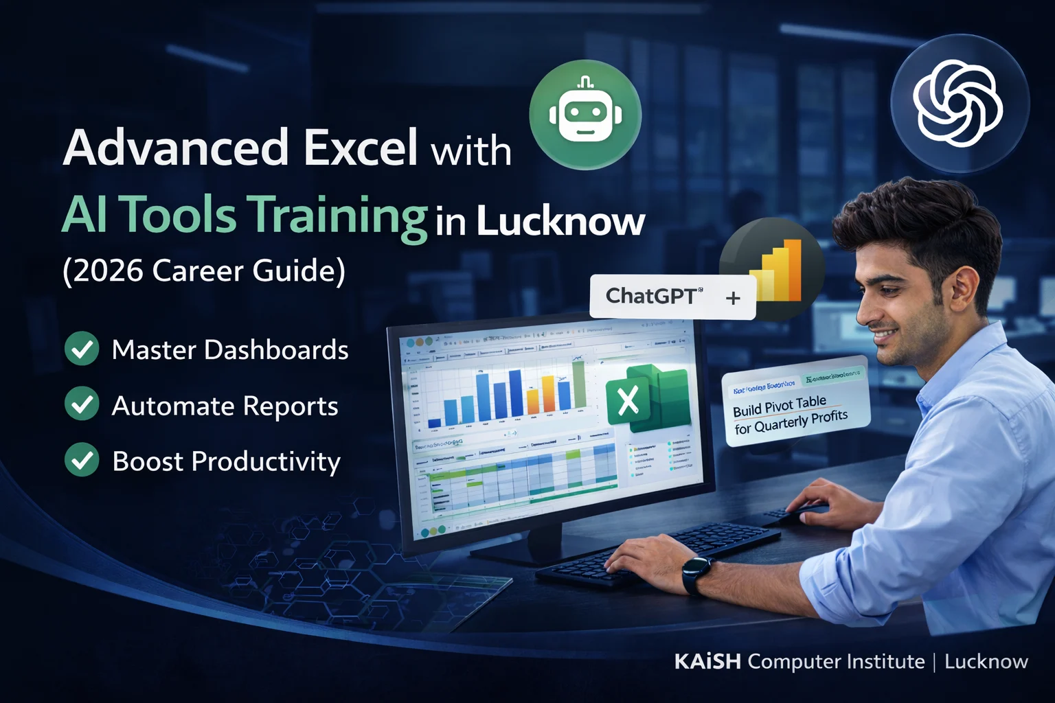 Advanced Excel with AI Tools Training in Lucknow for Data Analysis and Automation