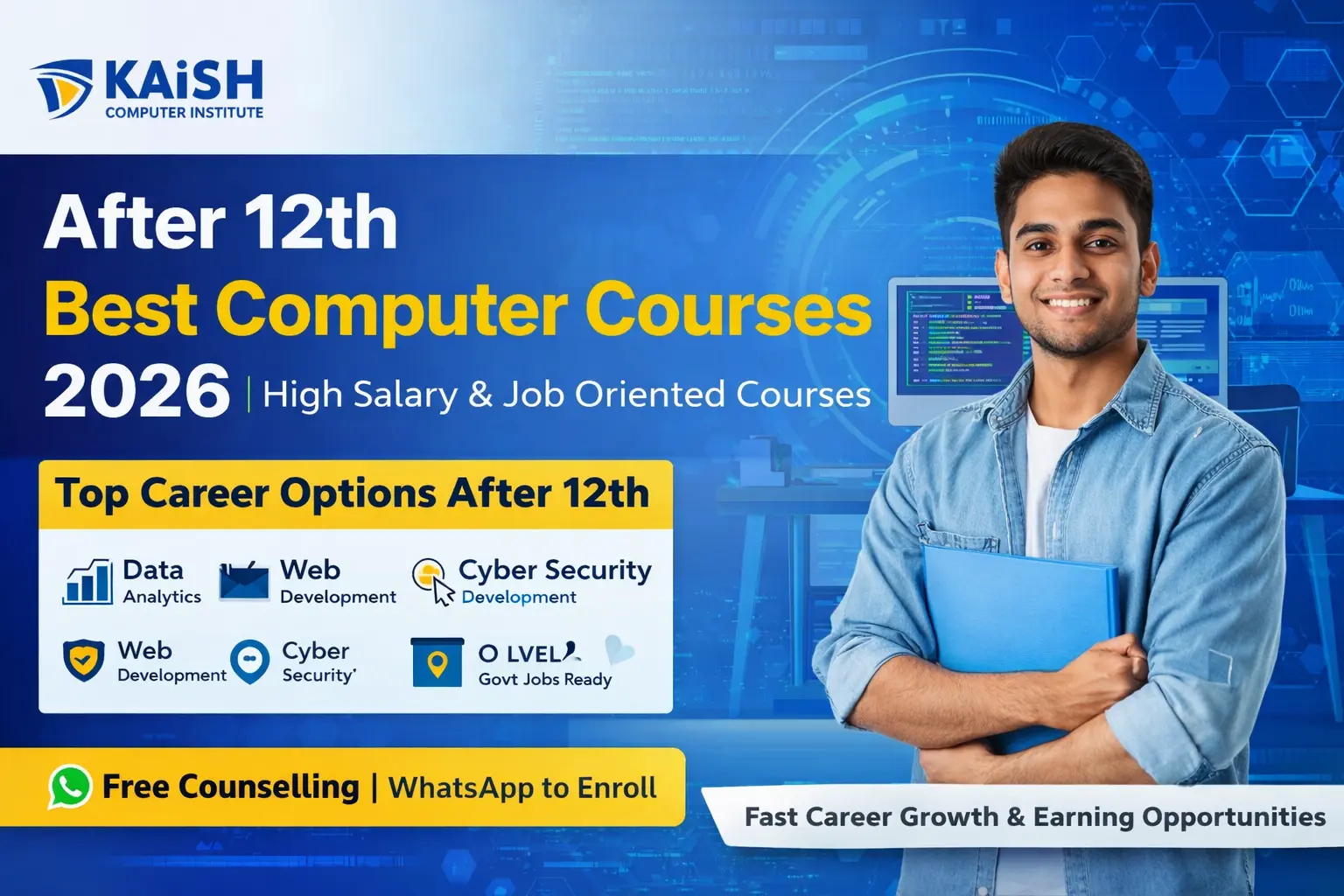 best computer courses after 12th students career options 2026