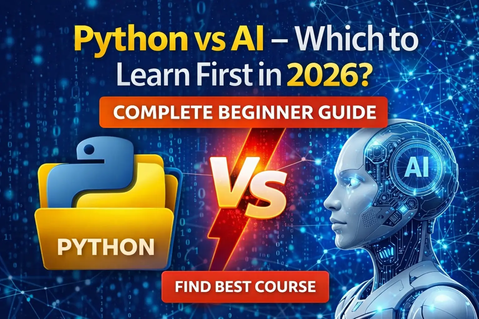 Python vs AI comparison for beginners 2026