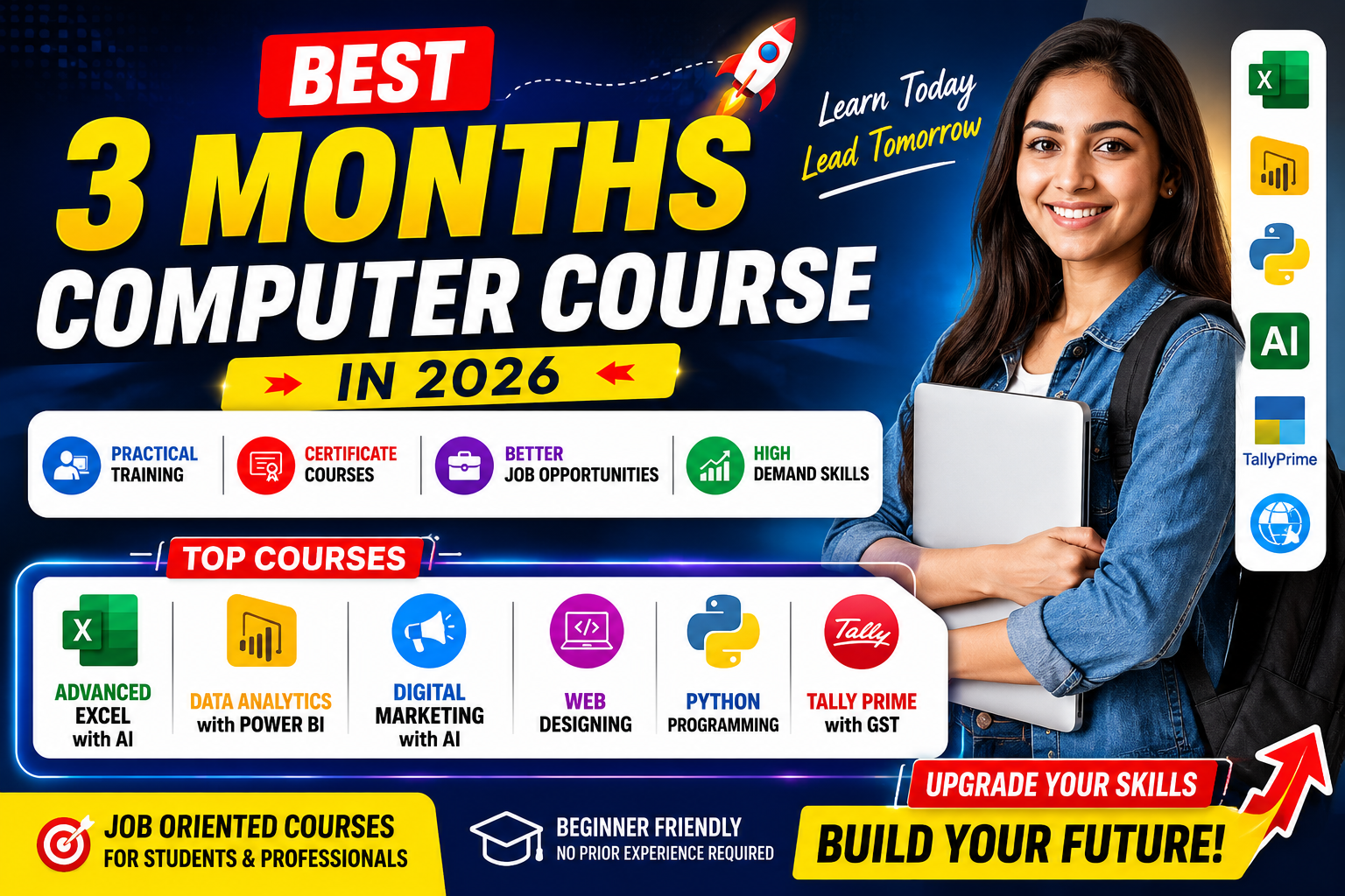 Best 3 Months Computer Course for Students and Job Seekers