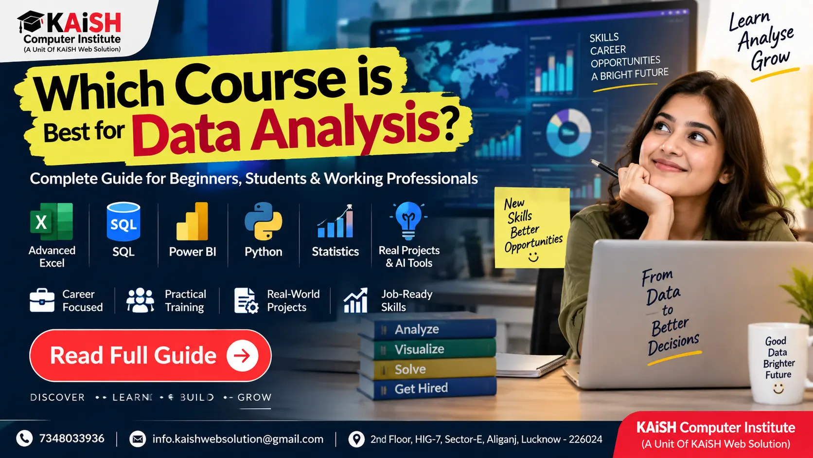 Best Data Analytics Course in Lucknow with Excel SQL Power BI Python