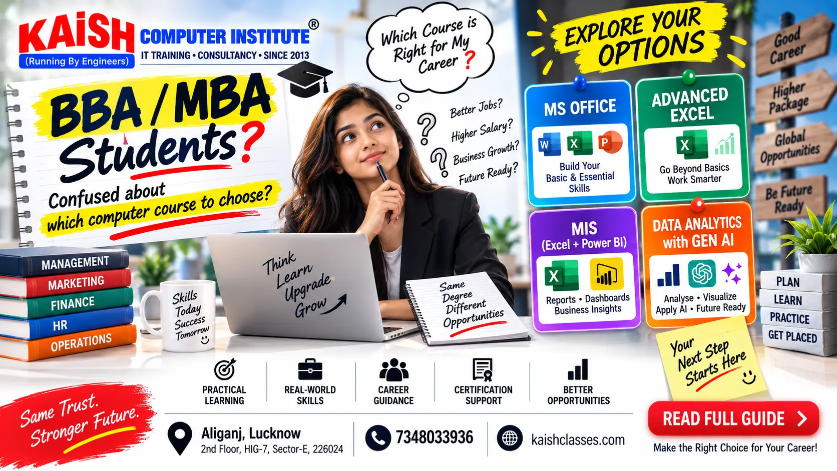 Best Computer Course for BBA and MBA Students - Excel MIS Data Analytics Gen AI