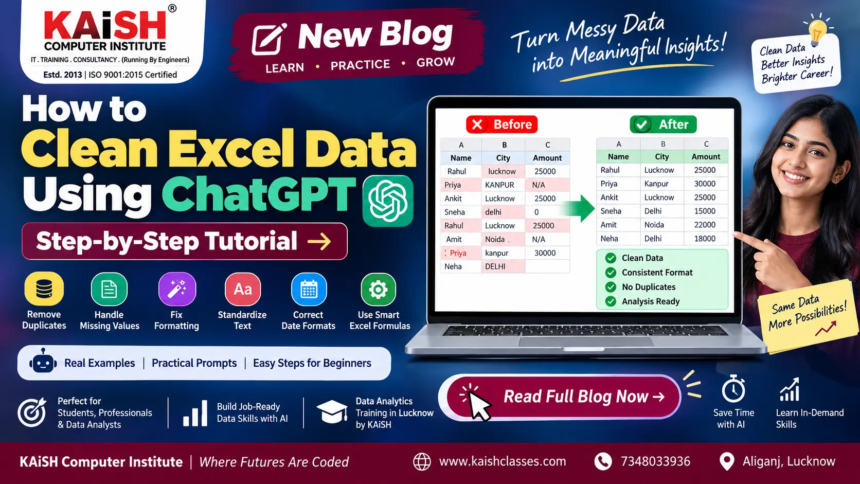 How to clean Excel data using ChatGPT step by step