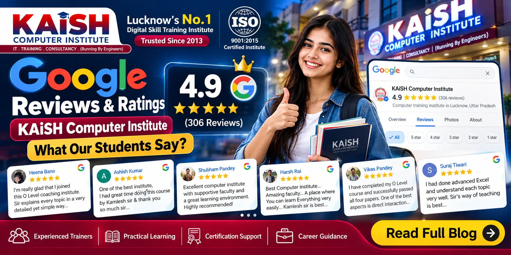 Google reviews and ratings for KAiSH Computer Institute in Lucknow